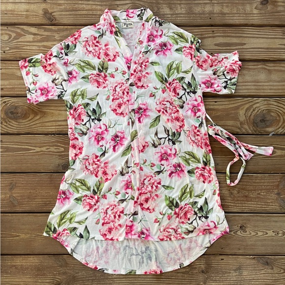 Other - Show Me Your Mumu Floral Robe Kimono Tie Waist Cover Up S/M
